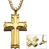 Wholesale Inox Gothic Cross Inox Kaulakoru - Kultainen