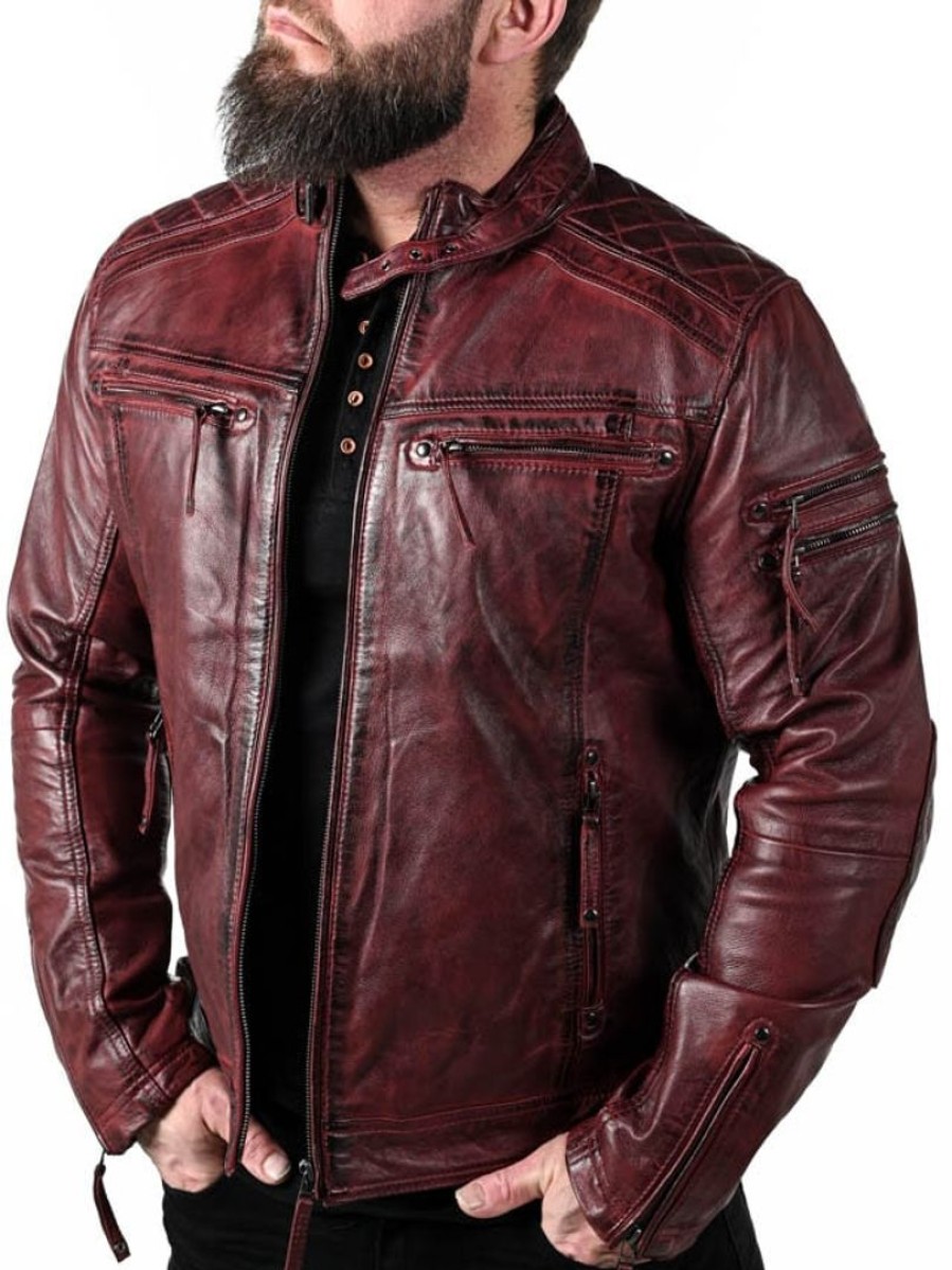 Online Rockdenim Rd Thunder Nahkatakki - Dirty Red