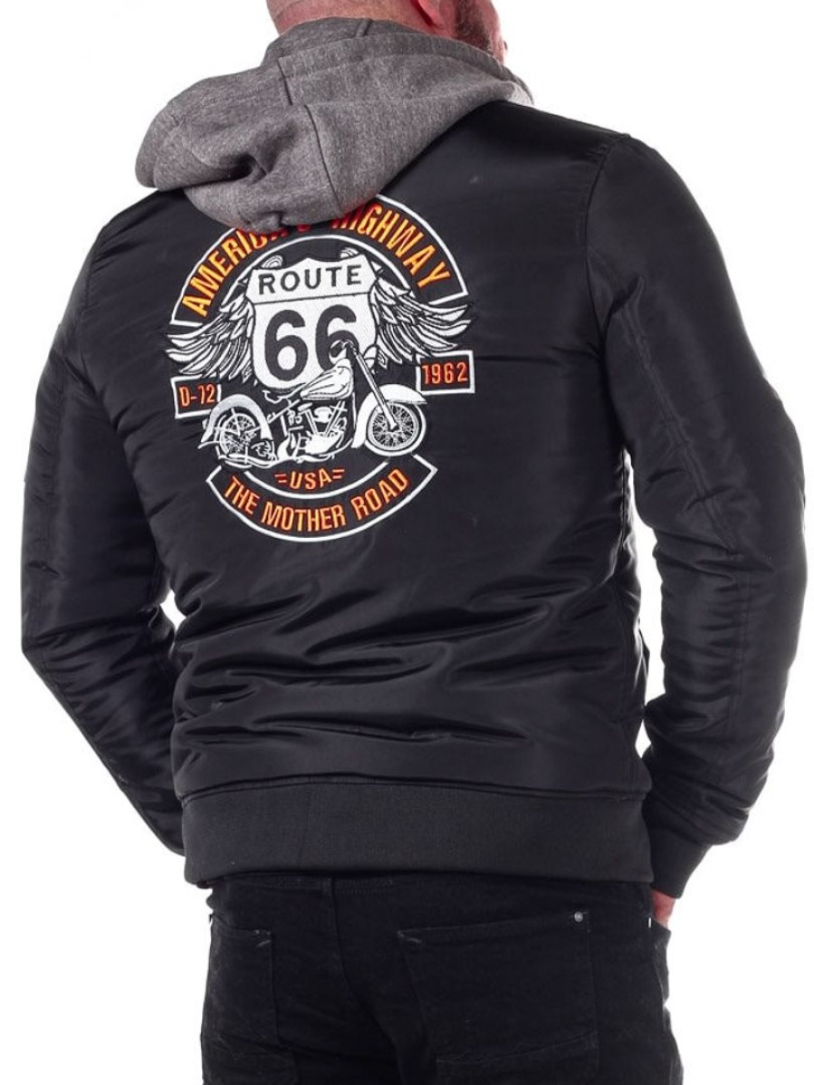 Online RockDenim Rd Route 66 Pilottitakki - Musta