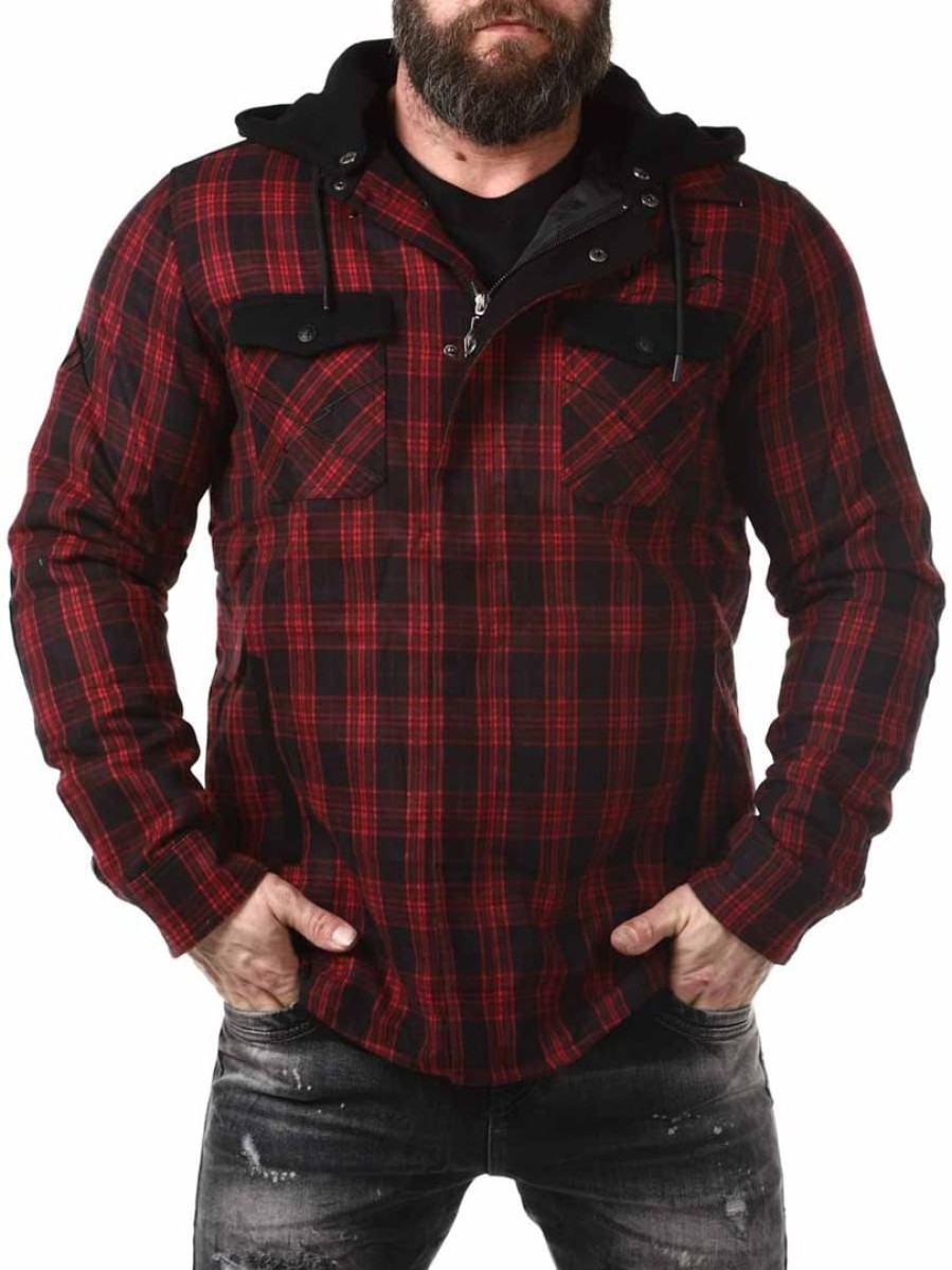 Wholesale Hyraw Hyraw Lumberjack Takki - Musta/Punainen