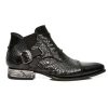 Hot New Rock Shoes Tacon New Rock Bootsit - Musta