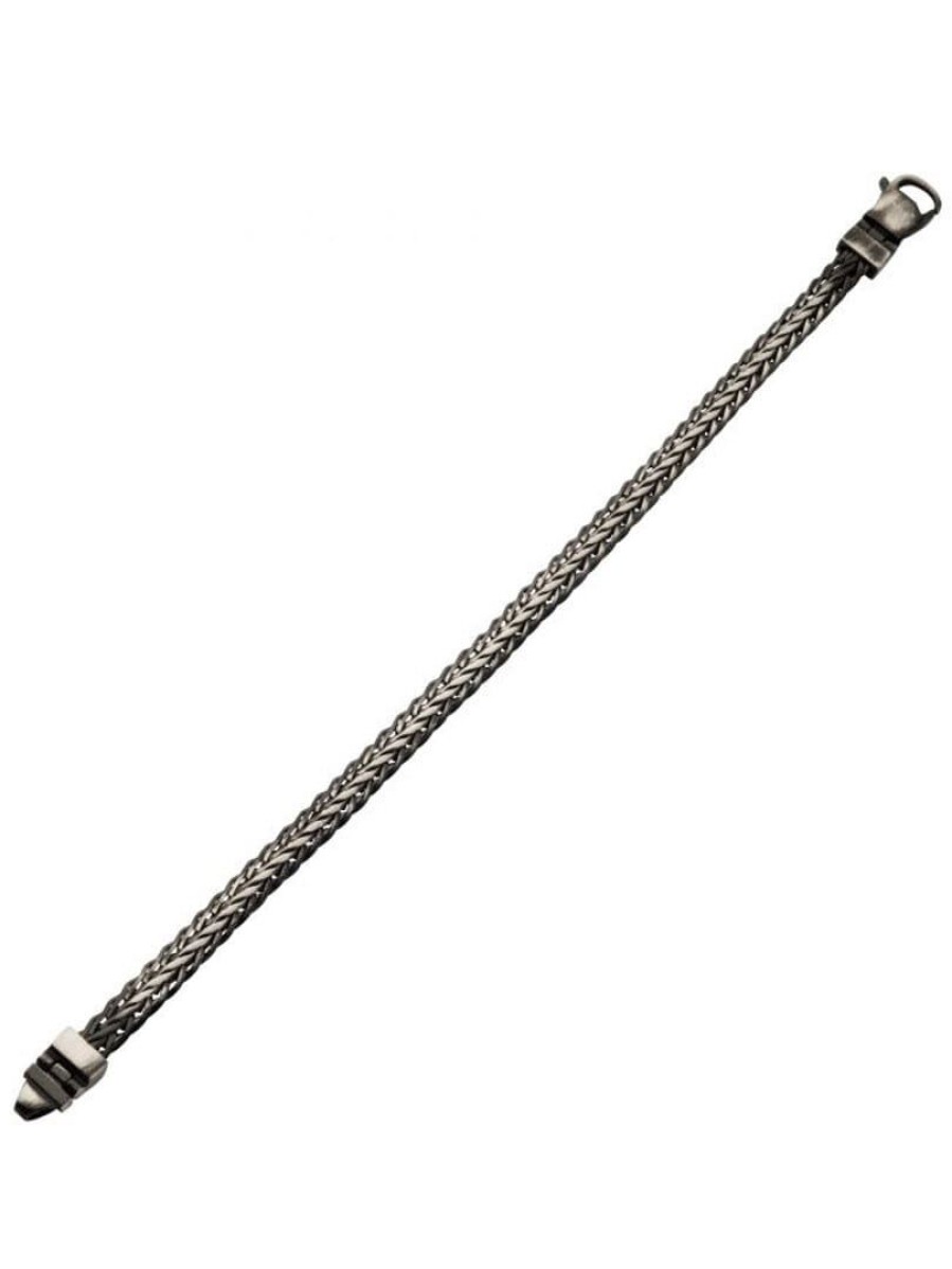 New Inox Spiga Chain Inox Rannekoru - Musta/Hopea