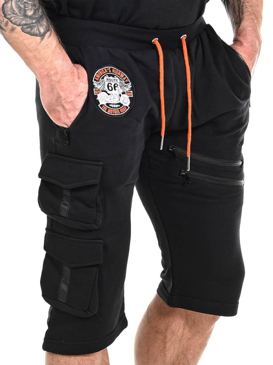 New RockDenim Rd Route 66 Shortsit - Musta