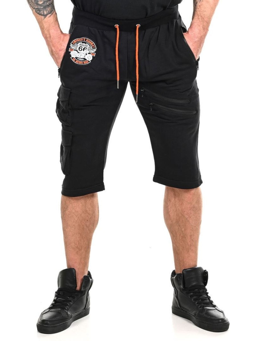 New RockDenim Rd Route 66 Shortsit - Musta