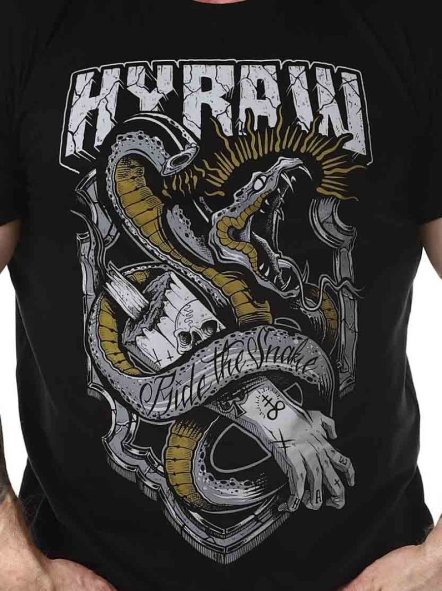 New Hyraw Hyraw Ride The Snake T-Paita - Musta