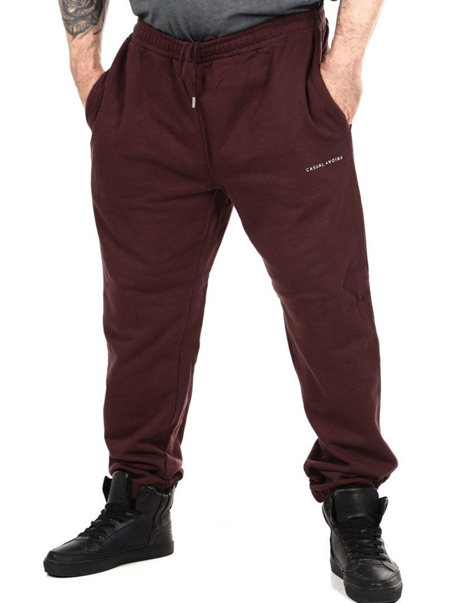 New Blend Phenix Casual Friday Collegehousut - Viininpunainen