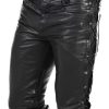 Wholesale RockDenim Rd Phantom Rider Nahkahousut - Musta