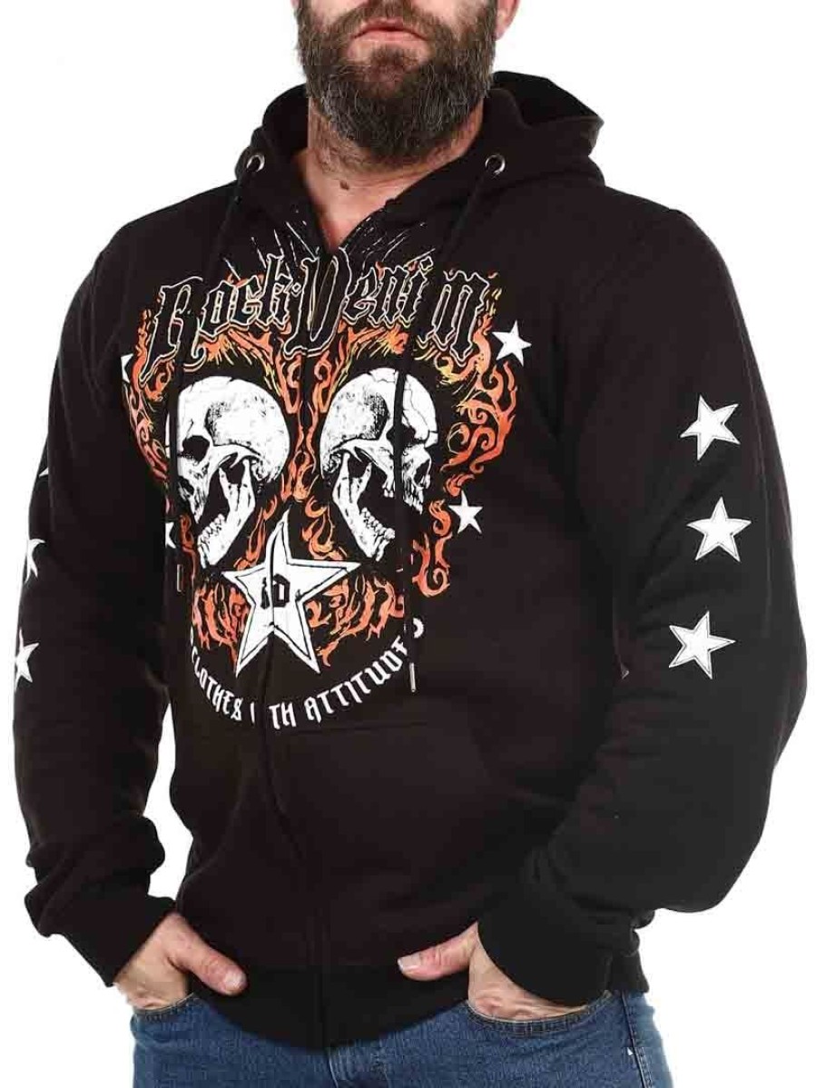 New Rockdenim Rd Skull Huppari - Musta