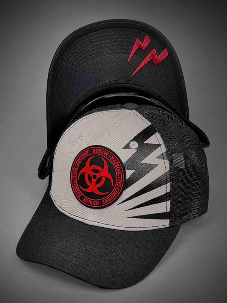 Hot Hyraw Hyraw Biohazard Trucker Lippis - Musta/Harmaa