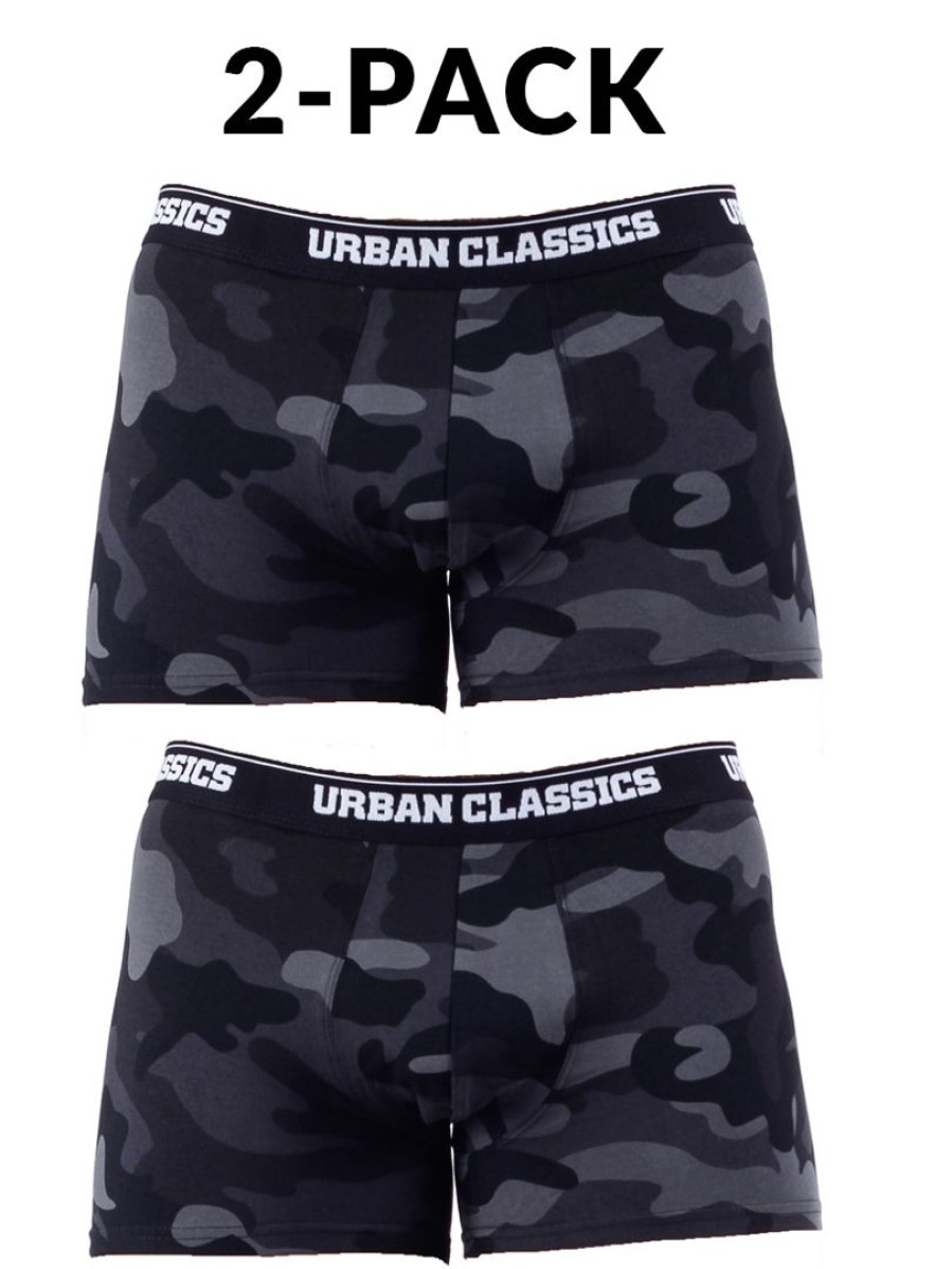 Online Urban Classics 2-Pack Urban Camo Bokserishortsit - Dark Camo