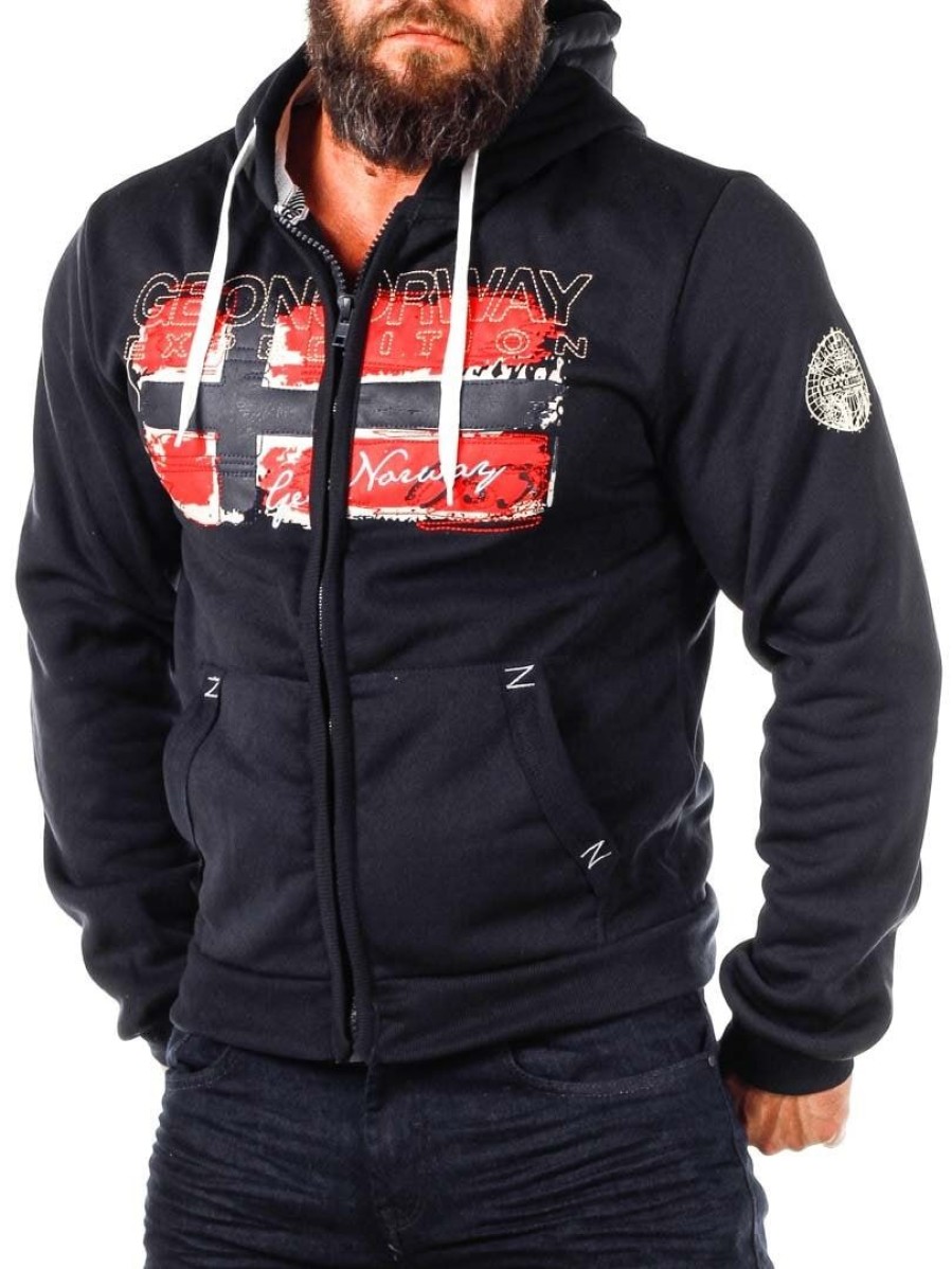 New Geographical Norway Gayto Geo Norway Zip Huppari - Musta