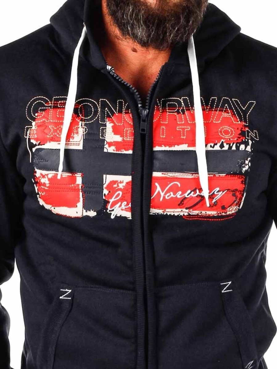 New Geographical Norway Gayto Geo Norway Zip Huppari - Musta