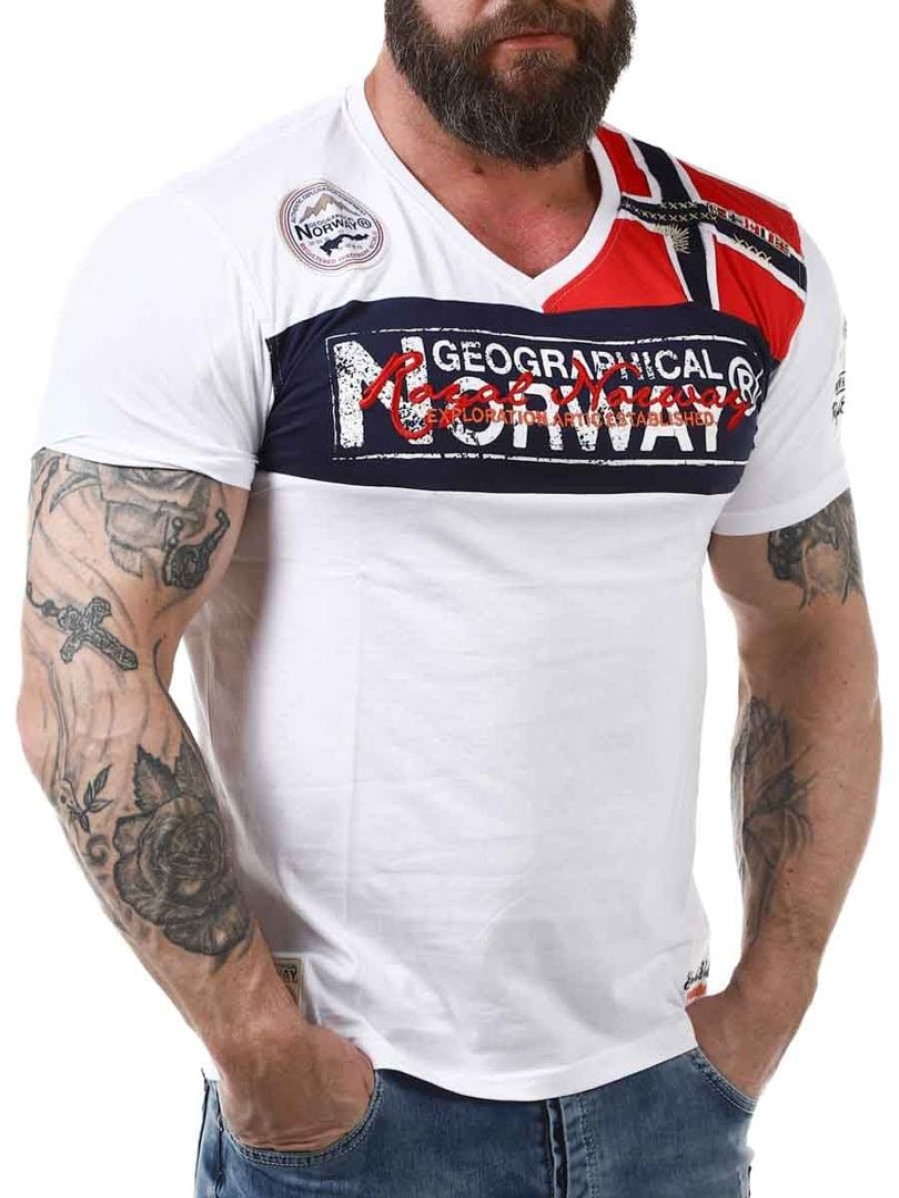 New Geographical Norway Jidney Geo Norway T-Paita - Valkoinen