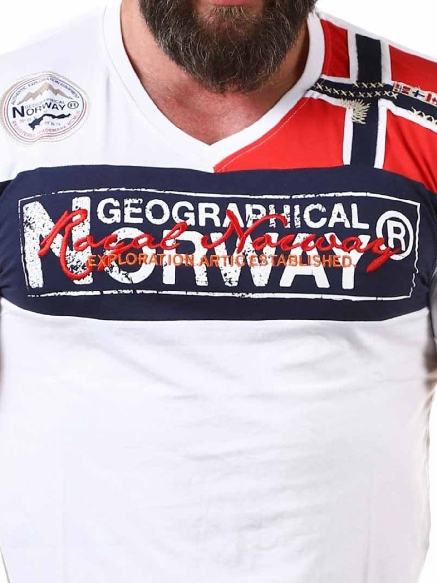 New Geographical Norway Jidney Geo Norway T-Paita - Valkoinen