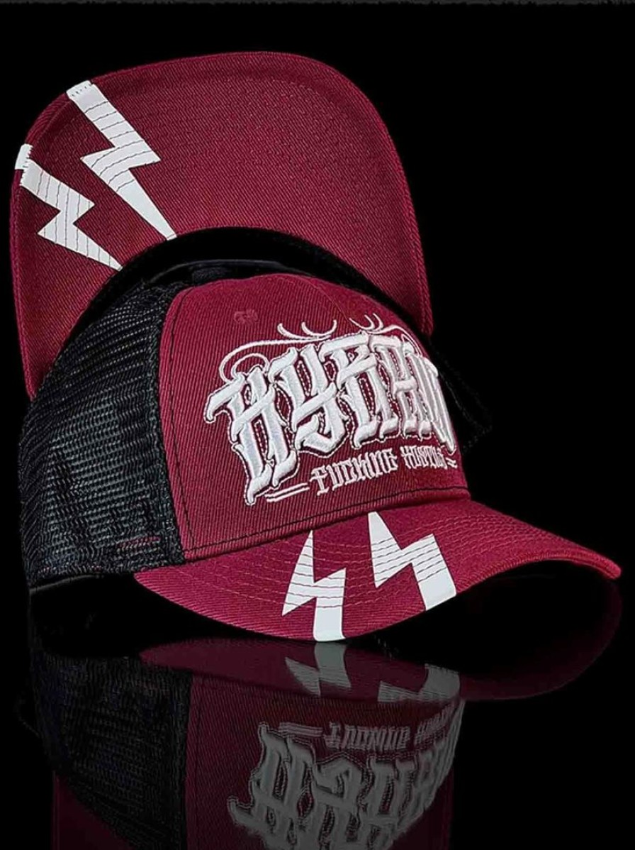 Wholesale Hyraw Hyraw Thunderbolt Trucker Lippis - Punainen