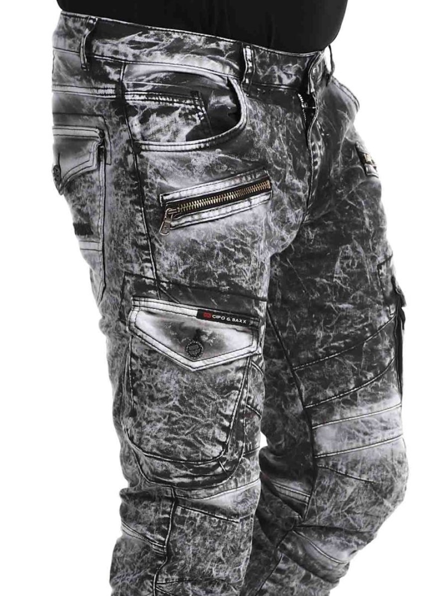 Best Cipo & Baxx Blizzard Command Cargo Farkut - Washed Black