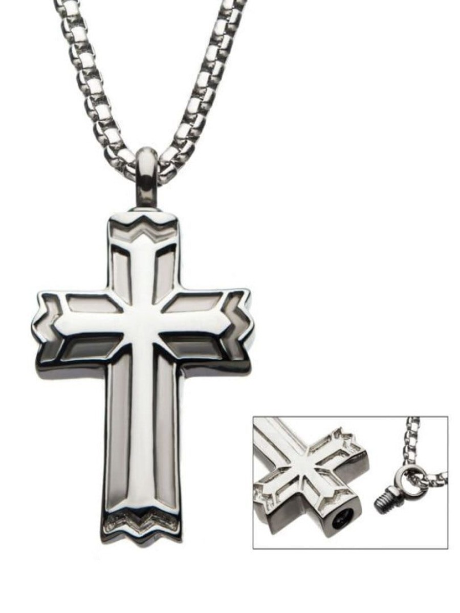 Wholesale Inox Gothic Cross Inox Kaulakoru - Hopea