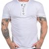 Hot Rockdenim Rd Button T-Paita - Valkoinen