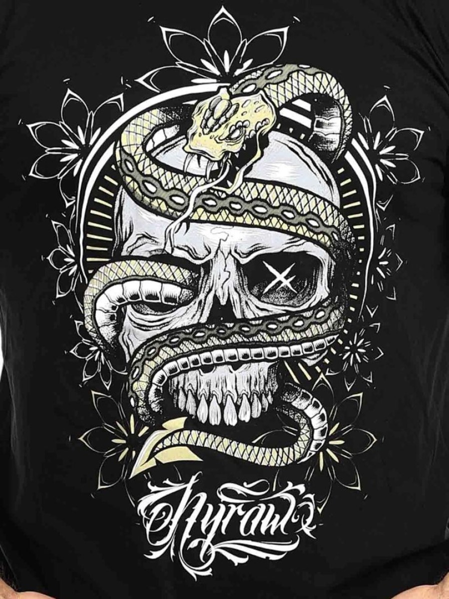 Clearance Hyraw Hyraw Snake Of Death T-Paita - Musta