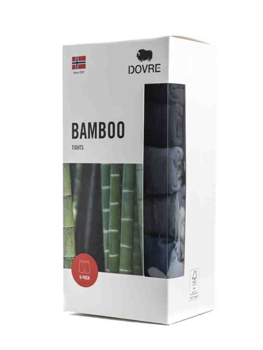 Hot Dovre 6-Pack Dovre Bamboo Bokserit - Musta/Harmaa/Tummansininen