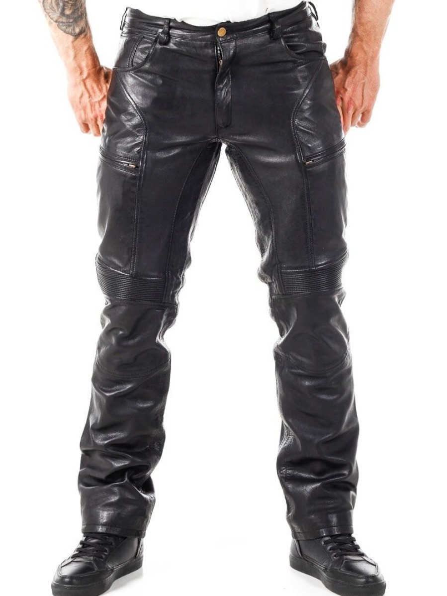 New RockDenim Rd Lioni Nahkahousut - Musta